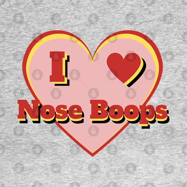 I Heart Nose Boops – I Love Nose Boops – Red by KoreDemeter14